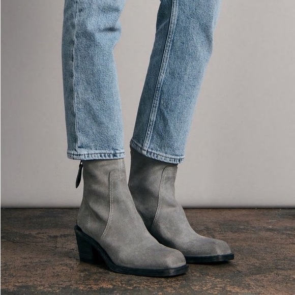 Rag & Bone Bristol Boots in Cemento Suede New